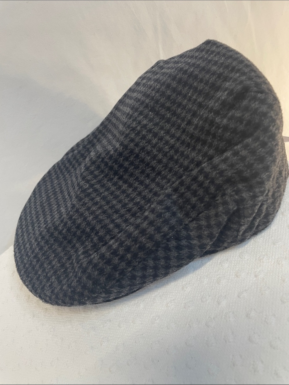 Pendleton Gray Houndstooth Wool Cap with Brass Buckle s/m NWT
